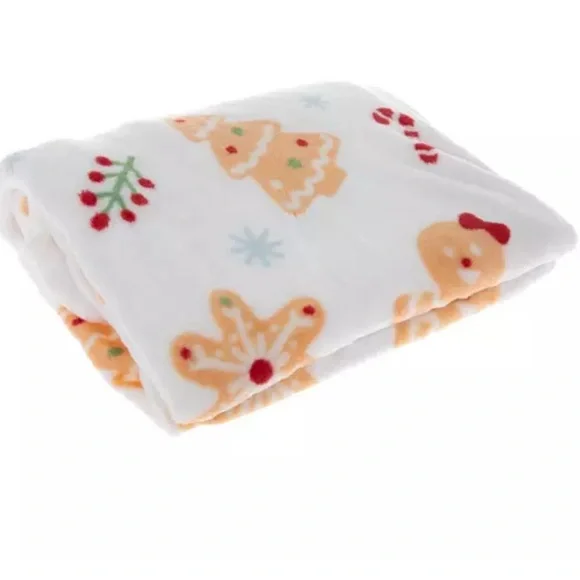 Gingerbread Cookies Throw Blanket - New - 50 x 60 - Picture 1 of 3
